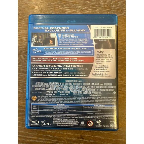 HARRY POTTER and the Half-Blood Prince Blue Ray DVD - Picture 3 of 3